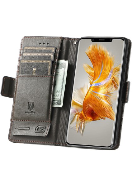 SZY Market Huawei Mate 50 Pro Cüzdan Kılıfı, Kart Tutuculu Pu Deri Flip Kılıf Rfıd Engelleme Kickstand Telefon Kapağı (Yurt Dışından)