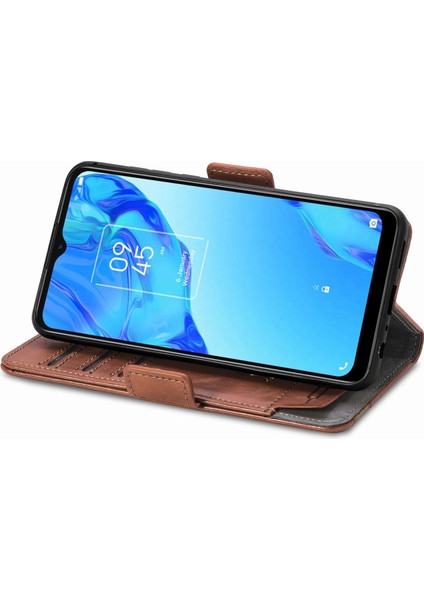 Tcl 20B Cüzdan Kılıfı, Kart Tutuculu Pu Deri Flip Kılıf Rfıd Engelleme Kickstand Telefon Kapağı (Yurt Dışından)