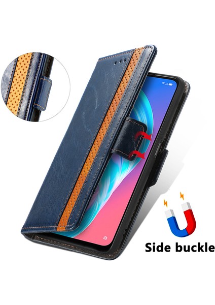 Oppo A92/A72/A52 Cüzdan Kılıfı, Kart Tutuculu Pu Deri Flip Kılıf Rfıd Engelleme Kickstand Telefon Kapağı (Yurt Dışından)