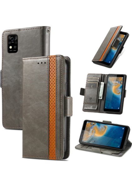 Zte Blade A31 Cüzdan Kılıfı, Kart Tutuculu Pu Deri Flip Kılıf Rfıd Engelleme Kickstand Telefon Kapağı (Yurt Dışından)