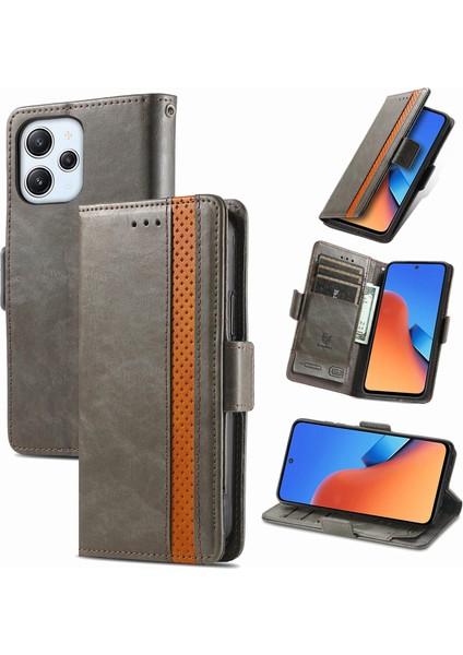 Xiaomi Redmi 12 Cüzdan Kılıfı, Kart Tutuculu Pu Deri Flip Kılıf Rfıd Engelleme Kickstand Telefon Kapağı (Yurt Dışından)