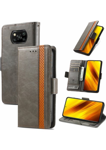 Xiaomi Poco X3 Nfc Cüzdan Kılıfı, Kart Tutuculu Pu Deri Flip Kılıf Rfıd Engelleme Kickstand Telefon Kapağı (Yurt Dışından)
