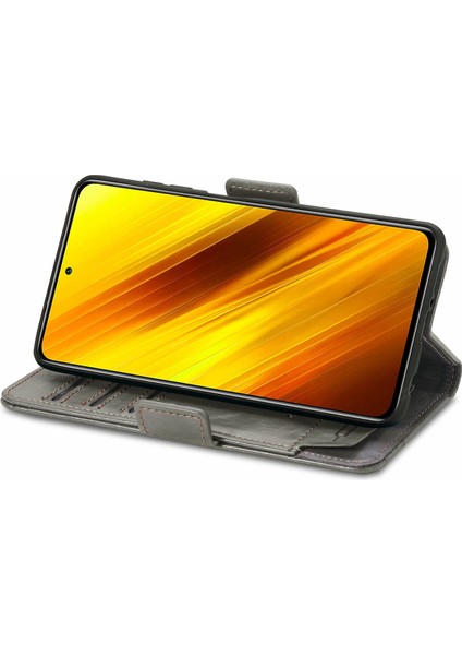 Xiaomi Poco X3 Nfc Cüzdan Kılıfı, Kart Tutuculu Pu Deri Flip Kılıf Rfıd Engelleme Kickstand Telefon Kapağı (Yurt Dışından)