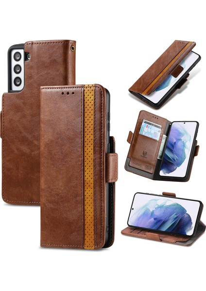 Samsung Galaxy S22 Plus Cüzdan Kılıfı, Kart Tutuculu Pu Deri Flip Kılıf Rfıd Engelleme Kickstand Telefon Kapağı (Yurt Dışından)