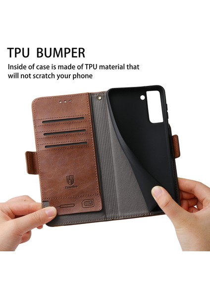 Samsung Galaxy S22 Plus Cüzdan Kılıfı, Kart Tutuculu Pu Deri Flip Kılıf Rfıd Engelleme Kickstand Telefon Kapağı (Yurt Dışından) fiyatları