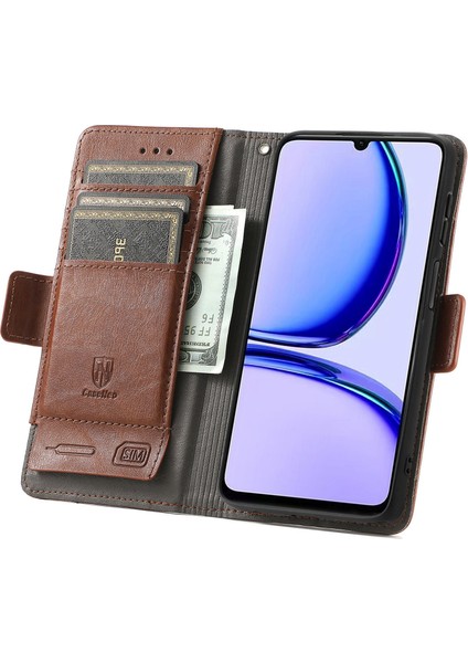 Oppo Realme C53 Cüzdan Kılıfı, Kart Tutuculu Pu Deri Flip Kılıf Rfıd Engelleme Kickstand Telefon Kapağı (Yurt Dışından) modelleri