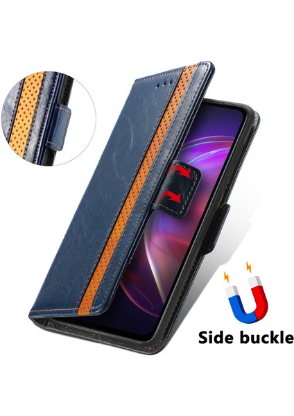 SZY Market Vıvo V21 Cüzdan Kılıfı, Kart Tutuculu Pu Deri Flip Kılıf Rfıd Engelleme Kickstand Telefon Kapağı (Yurt Dışından)