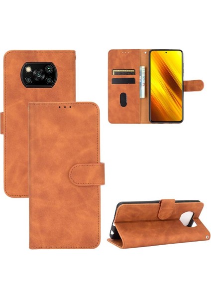 Kart Tutucu Kickstand Tam Koruma ile Xiaomi Poco X3 Nfc Için Kılıf (Yurt Dışından)
