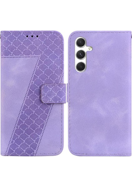 Samsung Galaxy S24 5g Için Kılıf Cüzdan Pu Deri Flip Folio Kapak Kabartmalı (Yurt Dışından)