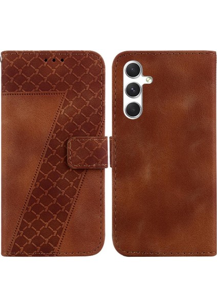 Samsung Galaxy S24 5g Için Kılıf Cüzdan Pu Deri Flip Folio Kapak Kabartmalı (Yurt Dışından)