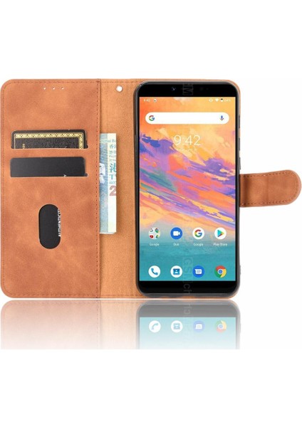 Umidigi A3S Kart Ekleme Tam Koruma Deri Folio Flip Için Kılıf (Yurt Dışından)