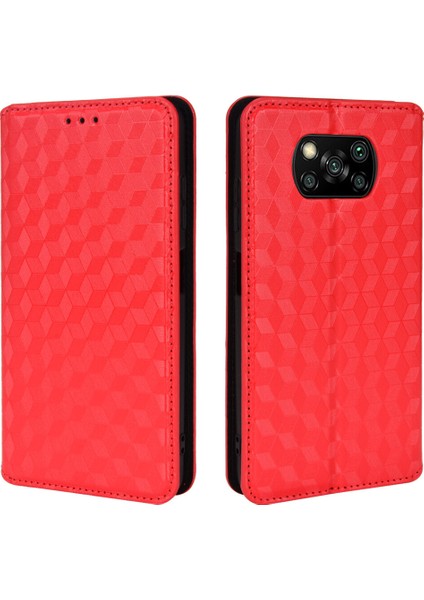 Xiaomi Mi Poco X3 Nfc ile Uyumlu Cüzdan Hakiki Deri Darbeye Dayanıklı Tpu Kılıf Dayanıklı Flip Kitap Katlama Standı (Yurt Dışından)