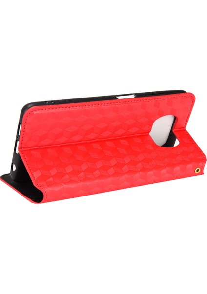 Xiaomi Mi Poco X3 Nfc ile Uyumlu Cüzdan Hakiki Deri Darbeye Dayanıklı Tpu Kılıf Dayanıklı Flip Kitap Katlama Standı (Yurt Dışından)