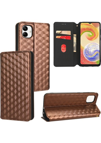 Samsung Galaxy A04 4g ile Uyumlu Cüzdan Hakiki Deri Darbeye Dayanıklı Tpu Kılıf Dayanıklı Flip Kitap Katlama Standı (Yurt Dışından) fiyatları