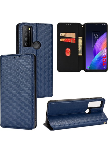Tcl 30 Xl ile Uyumlu Cüzdan Hakiki Deri Darbeye Dayanıklı Tpu Kılıf Dayanıklı Flip Kitap Katlama Standı (Yurt Dışından)