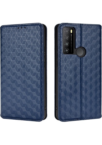 Tcl 30 Xl ile Uyumlu Cüzdan Hakiki Deri Darbeye Dayanıklı Tpu Kılıf Dayanıklı Flip Kitap Katlama Standı (Yurt Dışından)