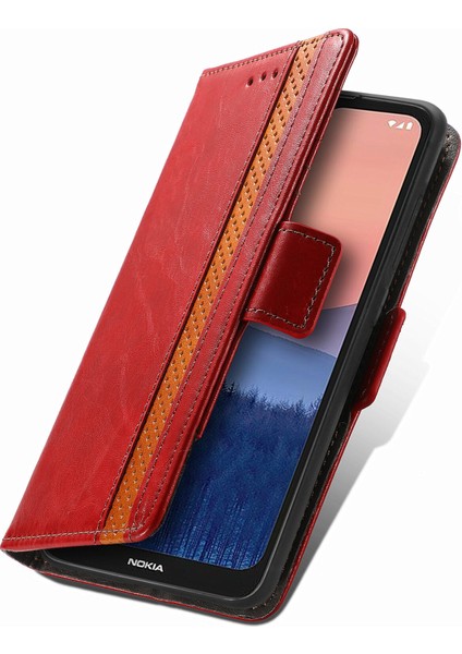 Nokia C21 Cüzdan Kılıfı, Kart Tutuculu Pu Deri Flip Kılıf Rfıd Engelleme Kickstand Telefon Kapağı (Yurt Dışından)