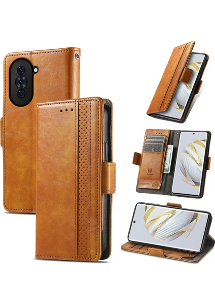 Huawei Nova 10 Cüzdan Kılıfı, Kart Tutuculu Pu Deri Flip Kılıf Rfıd Engelleme Kickstand Telefon Kapağı (Yurt Dışından)