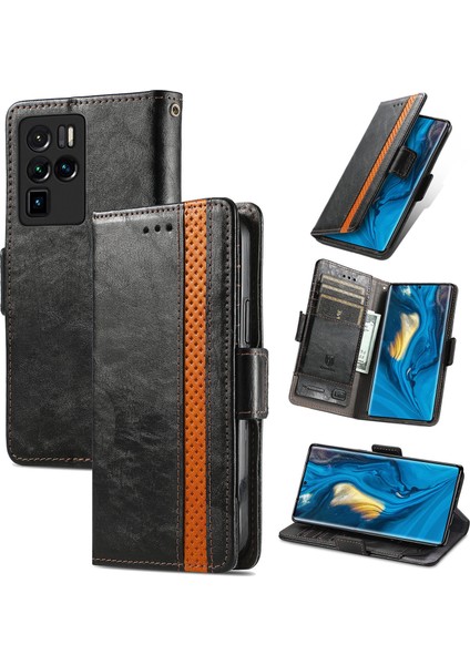 Zte Nubia Z30 Pro Cüzdan Kılıfı, Kart Tutuculu Pu Deri Flip Kılıf Rfıd Engelleme Kickstand Telefon Kapağı (Yurt Dışından)