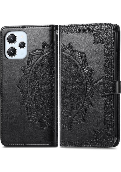 Redmi 12 4g Için Kılıf Deri Kılıf Kapak Çevirin Basit Iş Zarif (Yurt Dışından)