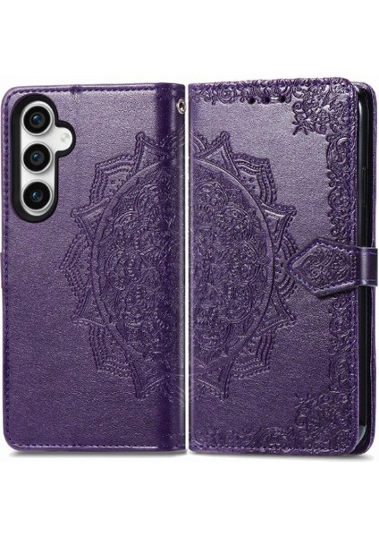 Samsung S23FE Darbeye Basit Iş Zarif Desen Flip Case (Yurt Dışından)