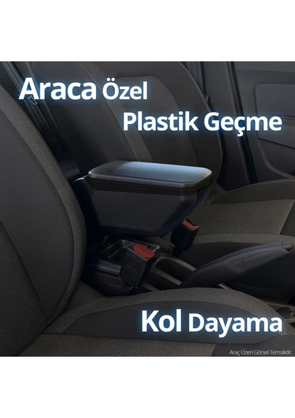 Peugeot 208 2 Kol Dayama Kolçak Geçmeli Abs Siyah 2019 Üzeri A+Kalite