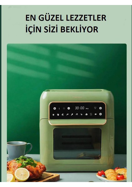 OA10 Airfryer Siyah Yağsız Fritöz 10 Lt