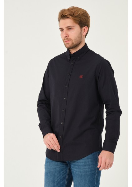 Regularfit Poplin Likralı Şeritli Gömlek fiyatları