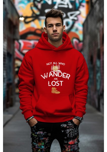 Wander Lost Baskılı Rahat Kesim Oversize Sweatshirt fiyatları
