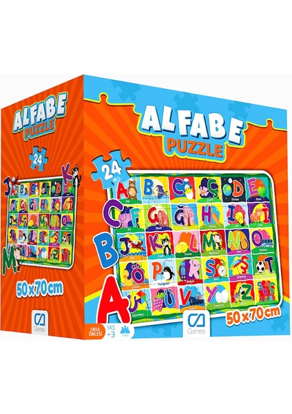 Alfabe ve Sayılar Yer Puzzle 50X70 48 Parça fiyatları