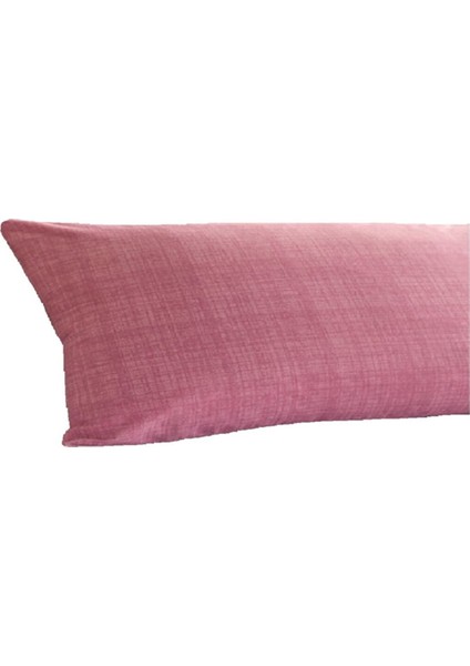 Ranforce Yan Yatış Yastık Kılıfı Pembe-40 x 120