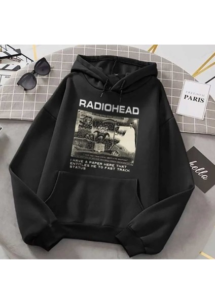 Radiohead Dna Breeding Siyah Kapşonlu Sweatshirt