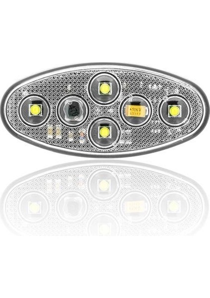 12V 24V 4 Ledli Beyaz Elıps 160 Flas Dk. 3m Bantlı Montaj Su Gecırmez