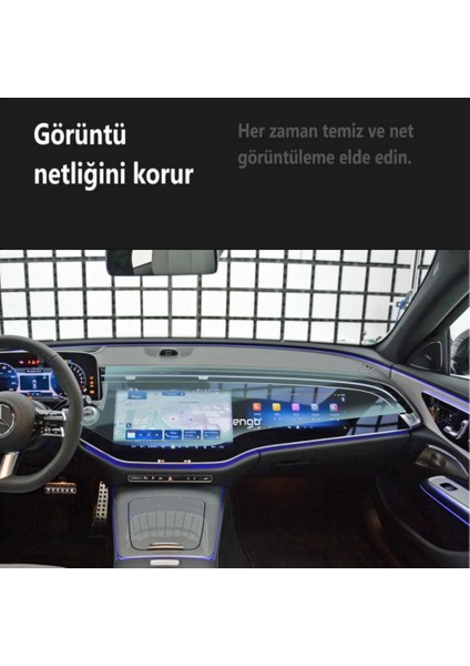 Mercedes E180 Ekran Koruyucu Multimedya + Yolcu Ekranı W214 Şeffaf