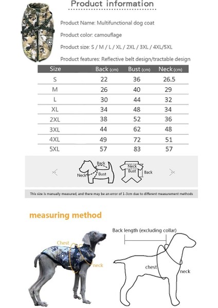 V.pet.b.r Su Geçirmez Sıcak Köpek Montu Kıyafeti