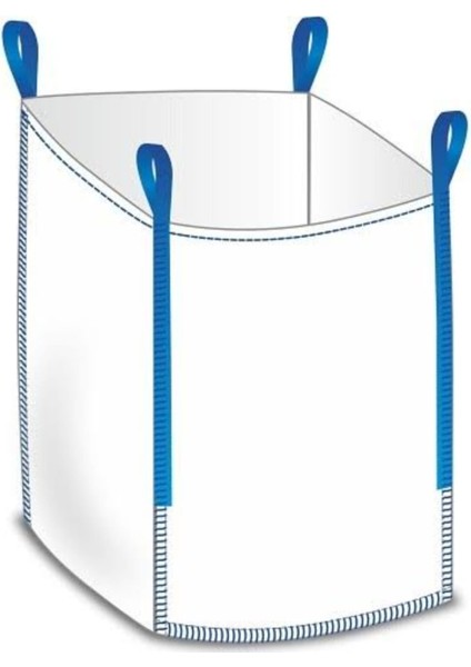 Karde Bigbag 100x100x100 cm - Üstü Açık Altı Düz - Beyaz