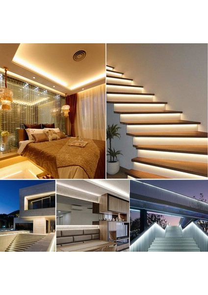 Sb-6508 Şerit LED Işık 120 Ledli Aydınlatma Yapışkanlı 10 cm Kesilebilir 220V fırsatları