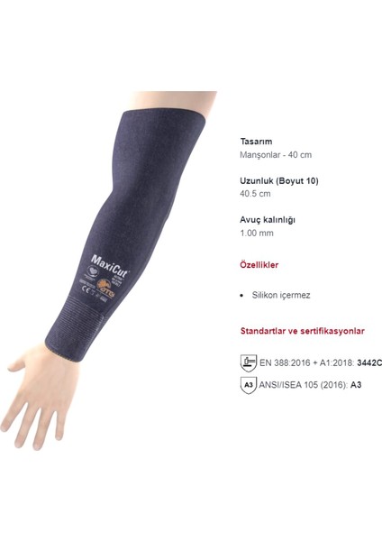 Maxicut Ultra 89-5740 Kesilmeye Dayanıklı Kolluk İş Eldiveni fiyatları