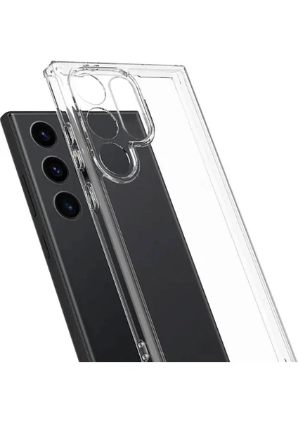 Case 4u Galaxy A25 Uyumlu Kılıf Darbe Emici Köşe Korumalı Anti Shock Şeffaf Silikon 2mm Şeffaf