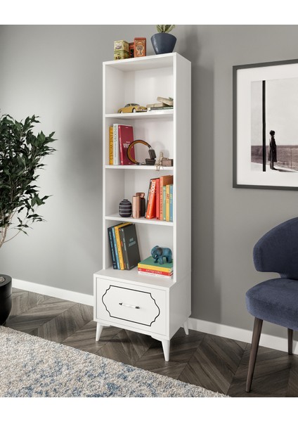 Hayal Modern Çekmeceli Mdf Kitaplık Beyaz - Tamamı 1. Mdf fiyatları