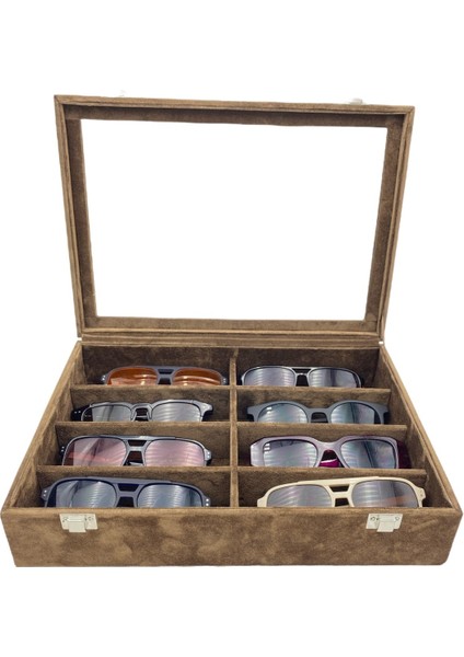 8'li Alkantara KahveGözlük Kutusu fiyatları