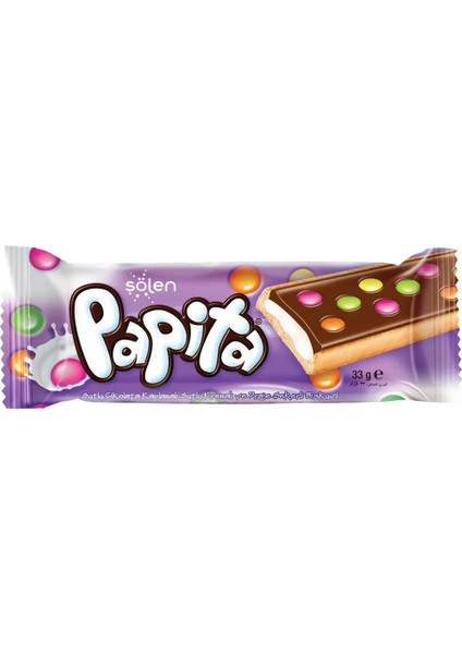 Papita Sütlü Çikolata Kaplı 33 gr x 24