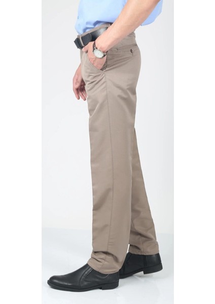 Erkek Kahve Klasik Keten Pantolon Büyük Beden Rahat Kalıp Baba modelleri