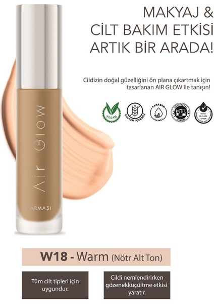 Aır Glow Fondöten W18