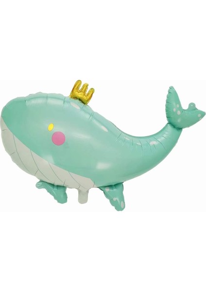 Yeşil Balina Folyo Balon 93X71 cm