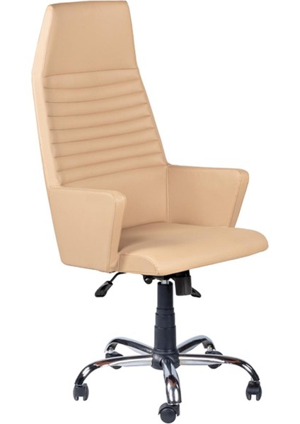 Uzay Krem Deri Ofis Müdür Koltuğu 705
