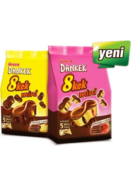 Dankek Mini 8 Kek Muzlu 80 gr & Dankek 8 Kek Çilekli 80 gr