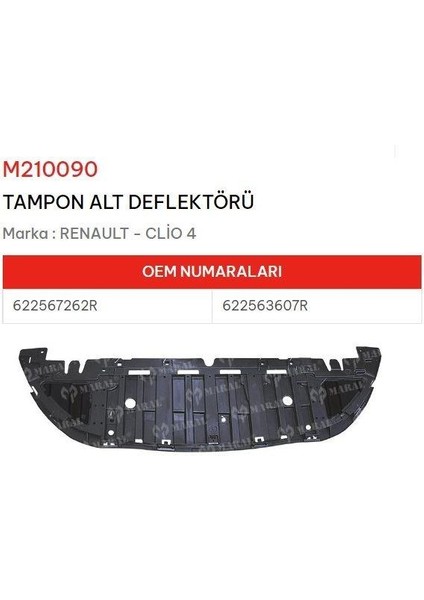 Tampon Alt Deflektörü Clio Iv