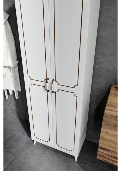 2 Kapaklı 5 Bölmeli Geniş Çok Amaçlı Banyo Dolabı - Tamamı 1. Kalite Mdf fiyatları