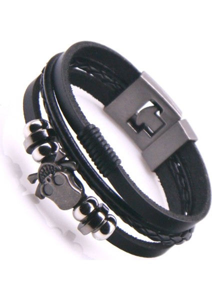 Platin Kaplama Yeni Stil 2021! Trendy Kahverengi Deri Bilezikler Erkekler Toka Çok Katmanlı Örgülü Halat Bilezikler Erkek Kadın Bilezikler Takı (Yurt Dışından) fiyatları